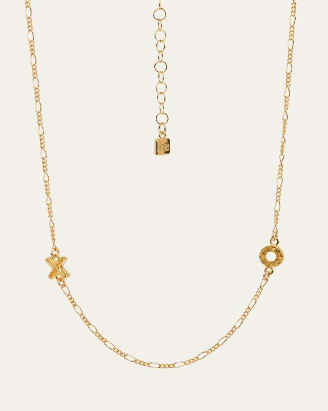 XO Woven Double Charm Necklace